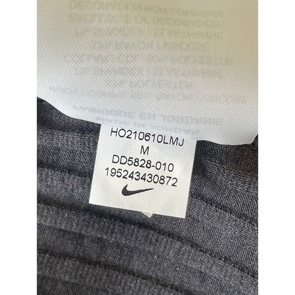 Nike Yoga Ribbed Shawl Collar Sweater Top Women's Size M Gray Long Sleeve - Picture 6 of 7